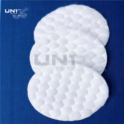 China White Big Dots Absorbent Facial Round Cotton Pads 6 Cm Diameter For Cleaning Makeup for sale