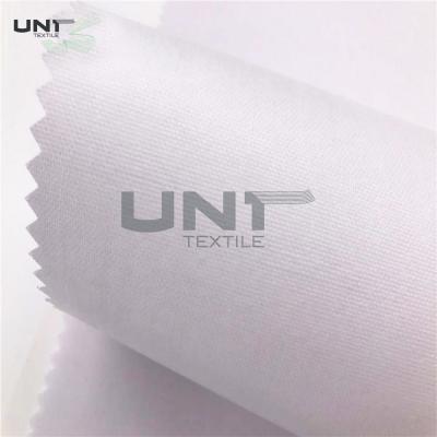 China Adhesive Shrink Resistant Fusible Interlining Fabric Woven 112cm for sale