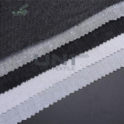 中国 270gsm樹脂によって編まれる行間に書き込む織物のカーテンのワイシャツの行間に書き込むこと 販売のため