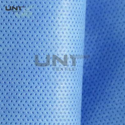 China Chinese Factory Sale 100% Polypropylene SMMS Melt blown Non-woven Fabric Light Blue and White Non-woven Interlining for sale