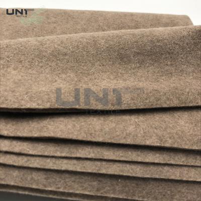 China Polyester Wool Soft Under Collar Felt Interlining Fabric For Suit Collar for sale