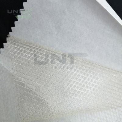 China Two Layers Adhesive Fusible Web Net With Non Woven Release Paper For Bonding Clothing for sale
