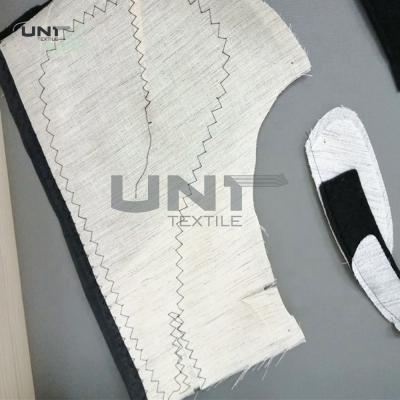 China Woven Chest Piece Garments Accessories Polyester Fabric With Non Woven Felt for sale
