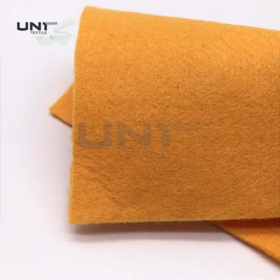 China 3mm Thick Yellow Color Polyester Needle Punch Nonwoven Sound Insulation for sale