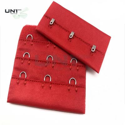 China Customized Color Garments Accessories Hook Eye Tape For Bra 5.7cm Width Back Buckle for sale