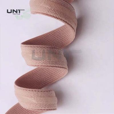 China Customized Nude Garments Accessories Polyester Silicone Drip Elastic Tape for sale