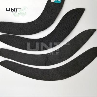 China Needle Punch Felt Fabric Sewing Sleeve Heads For Ladies Wear Black Color for sale