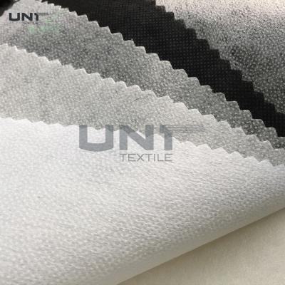 China Polyester / Nylon fusible non woven interlining fabrics with paste dot coating for garments for sale