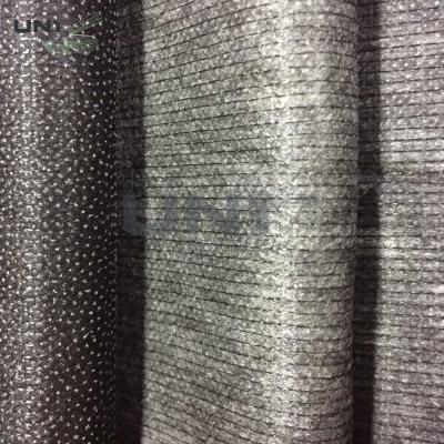 China Charcoal Garments Non Woven interfacing material with PA + PES Paste Dot for sale