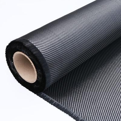 China Construction Reinforcement Industrial Custom Carbon Fiber Fabric 0.32mm Plain Carbon Fiber Cloth for sale