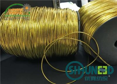 Chine Ficelle élastique ronde faite sur commande de fil de corde d'accessoires de vêtements d'or et d'argent pour accrocher à vendre