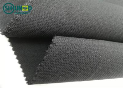 China Medium Weight 76 Gsm Twill Woven Interlining Fabric With PA Double Dot for sale