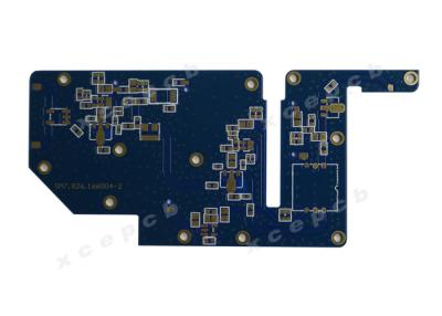 Китай Толщина 1oz ламината 1.6mm PCB Soldermask трудного золота голубая разнослоистая медная одетая продается