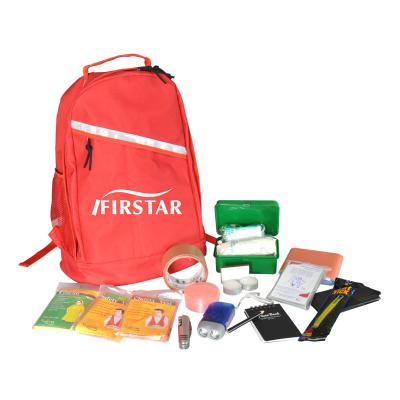 China Large Capacity Survival First Aid Bag Waterproof Red Outdoor Medical Backpack for sale