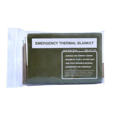 China Ultra Lightweight Compact Olive Emergency Blanket For Emergency First Aid for sale