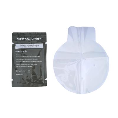 China CE First Aid Supplies Wounds Adhesive Emergency Transparent Chest Seal For Rescue Kit for sale