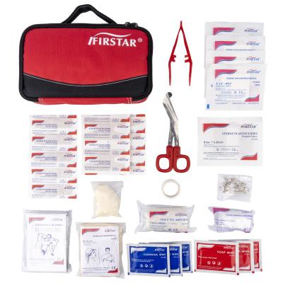 China Red Nylon Trauma First Aid Kit With Cute Surviving Rescue Emergency Handbag for sale