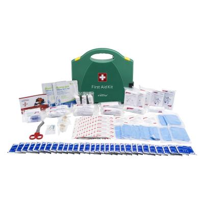 China MDSAP Workplace First Aid Kit Wall Mounted Green PP Trauma Emergency Medical Box for sale