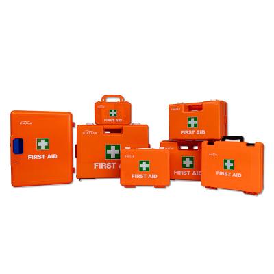 China Empty Wall Mounted First Aid Kit Boxes ABS Plastic Orange Color for sale