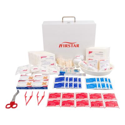 China 35 Person Workplace First Aid Kit Metal Case For Industrial Companies Shopping Centers Lab for sale