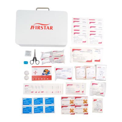 Chine Kits de premiers soins médicaux en métal d'usine de boîte de premiers secours extérieure portative avec la serrure de moraillon à vendre