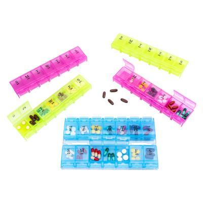 China Custom Colorful Pill Storage Cases Weekly Twice A Day 1 Pill Organizer ISO 13485 for sale
