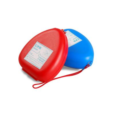 China 1 Way Pocket Cpr Resuscitation Face Mask With Valve Air Bag In Case Each Blue Dot for sale