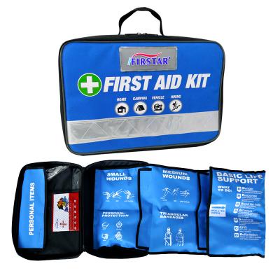 China Hiking Camping First Aid Kit Blue Winter Day Hike Emergency Kit Backpacking 35x24x10cm for sale