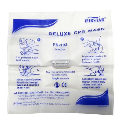 China Training Cpr Face Shield Pouch With One Way Valve Filter Mask Latex-Free for sale