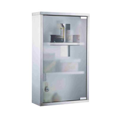 China Empty Medical First Aid Wall Mounted Cabinet With Lock And Keys 2 Shelves for sale