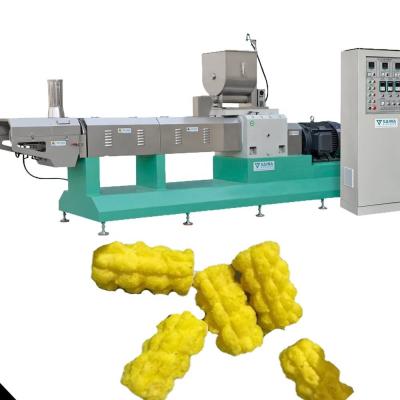 China SS304 Corn Puff Production Line Corn Puff Snack Extruder Machine 88kw for sale