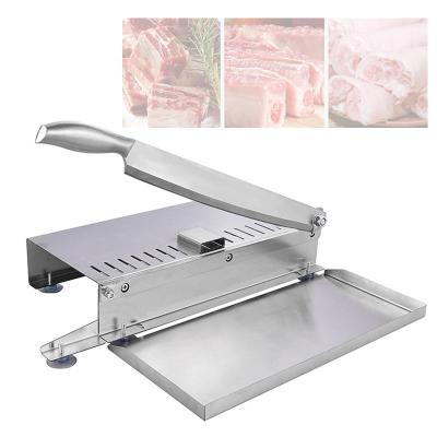 China Manual Ejiao Rhizome Meat Slicing Machine Frozen Meat Cutter 21cm 27cm Blade à venda