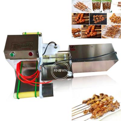 China OEM Automatic Meat Skewer Machine 1.5KW SS Beef Chicken Kebab Making Machine for sale