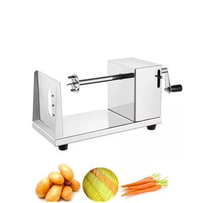 China Stainless steel commercial manual industrial potato chip cutter / spiral potato slicer machine en venta