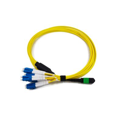 China Low Insertion Loss Plenum MTP MPO Fiber Patch Cable PVC 3.0mm MPO Cable for sale