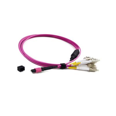 China Multimode OM3 3.0mm MPO Trunk Cable Polarity A Male To Male Low Insertion Loss for sale