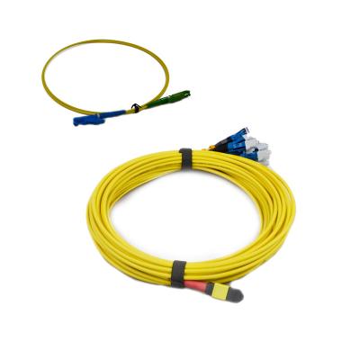 China MM MPO To LC Fiber Cable Fiber Breakout Cable Compatible With Huawei QSFP for sale