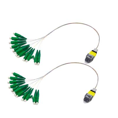 China Multimode MPO - 8LC Fiber Optic Patch Cord Low insertion loss 3.0mm 50 / 125 for sale