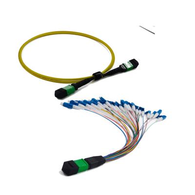 China Singlemode 12 Fiber Optic MPO MTP Cable Low Insertion Loss 3.0mm Ruggedised Pigtail for sale