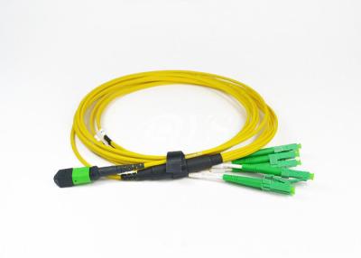 China Green MPO MTP Cable 8 Core Fiber Optic MPO To LC Patch Trunk Cable For CATV for sale