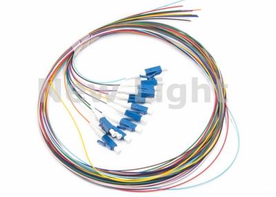 China LC / UPC SM 12 Core Single Mode Fiber Optic Cable Color Coded Fiber Optic Pigtail for sale