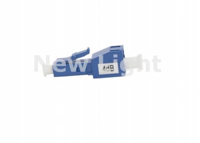 China Blue Color Simplex LC Single Mode Attenuator , 4db Attenuator For Fiber Optic CATV for sale
