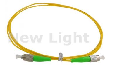 China FC / APC - FC / APC Optical Fiber Patch Cord Single Model 9 / 125 Simplex PVC Yellow Cable for sale