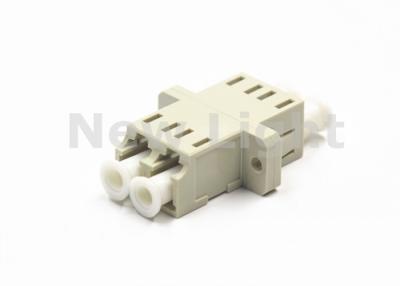 China White Color LC Fiber Optic Adapter ABS Material LC SC Adapter With Flange for sale