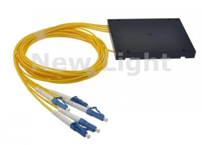 China FTTH ABS Fiber Optic Splitter / 1x4 PLC Splitter Single Mode With LC UPC Connector for sale
