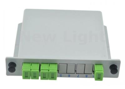 China Grey Color SC APC 1x4 PLC Splitter Box Planar Waveguide Type For FTTH Systems for sale