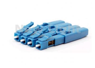 China Blue Fiber Optic Connectors Embedded Type FTTH Single Mode Fiber LC Connector for sale