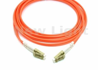 China Orange Dual LC LC Fiber Optic Cable , Multimode Duplex Fiber Optic Cable For Network for sale