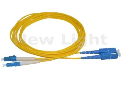China CATV 3M Fiber Optic Jumper Cables Single Mode Duplex 2.0mm SC LC Fiber Patch Cord for sale