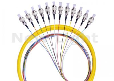 China FC UPC 12 Core Fanout Fiber Optic Pigtail Single Mode Simplex For Data Transmission for sale